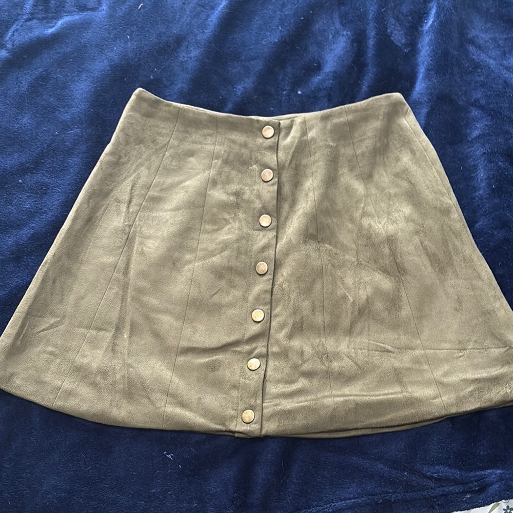 Altar'd State Tan A-Line Mini Skirt Casual